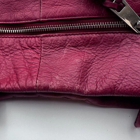 Fenn Wright Manson | Gorgeous Red Soft Leather Woven Hobo Bag - Picture 12 of 14